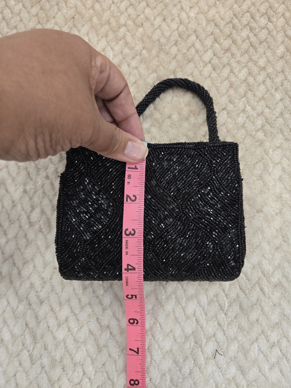 Cache Black Beaded Shoulder Bag - Picture 6 of 12